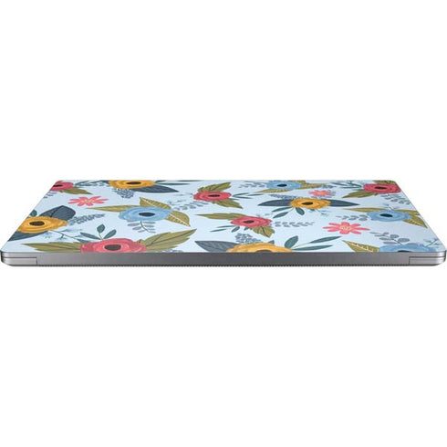 Blue Fall Flowers Universal Laptop 15in (12.2 x 8.8in) Skin